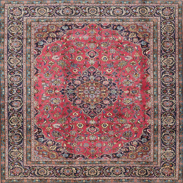 Square Traditional Brown Red Persian Rug, tr4374