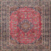 Square Traditional Brown Red Persian Rug, tr4374