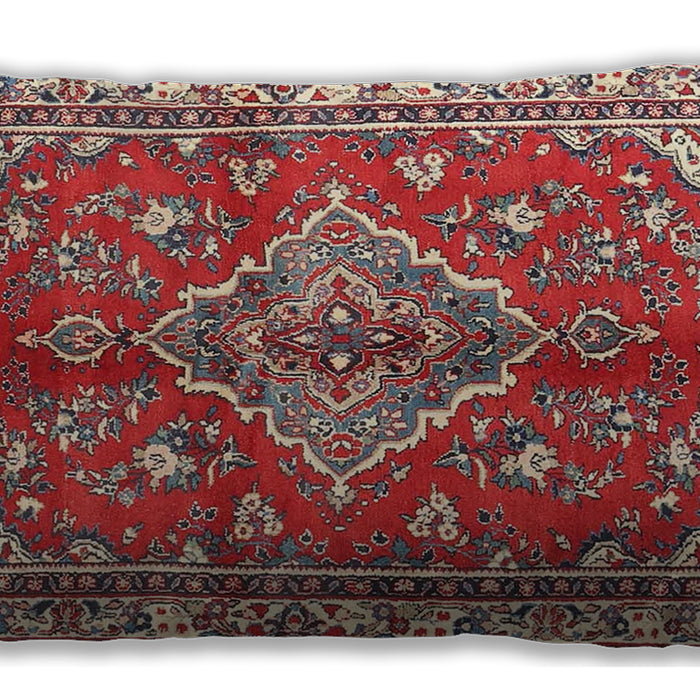 Traditional Classic Rectangular Red Lumbar Throw Pillow, 13 inch by 19 inch, lbtr4376