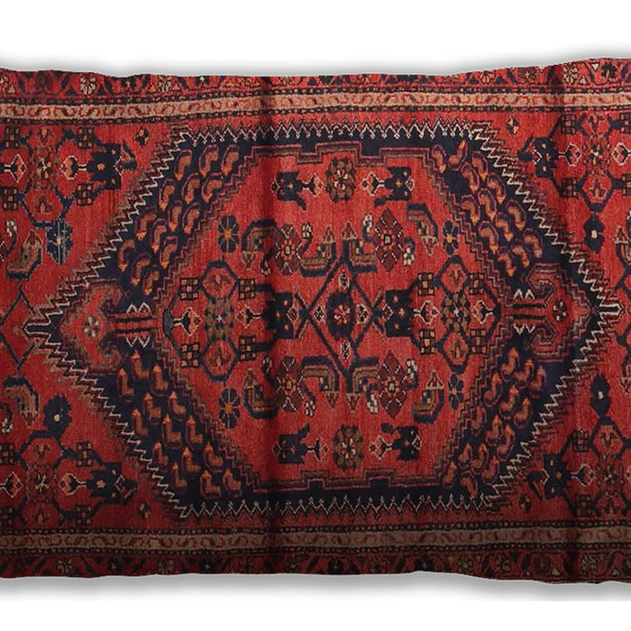 Traditional Classic Rectangular Red Lumbar Throw Pillow, 13 inch by 19 inch, lbtr4377