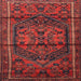 Round Machine Washable Traditional Red Rug, wshtr4377