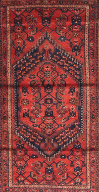 Machine Washable Traditional Red Rug, wshtr4377