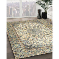 Traditional Brown Medallion Rug, tr4378