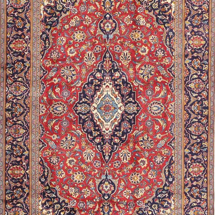 Traditional Brown Red Medallion Rug, tr4379