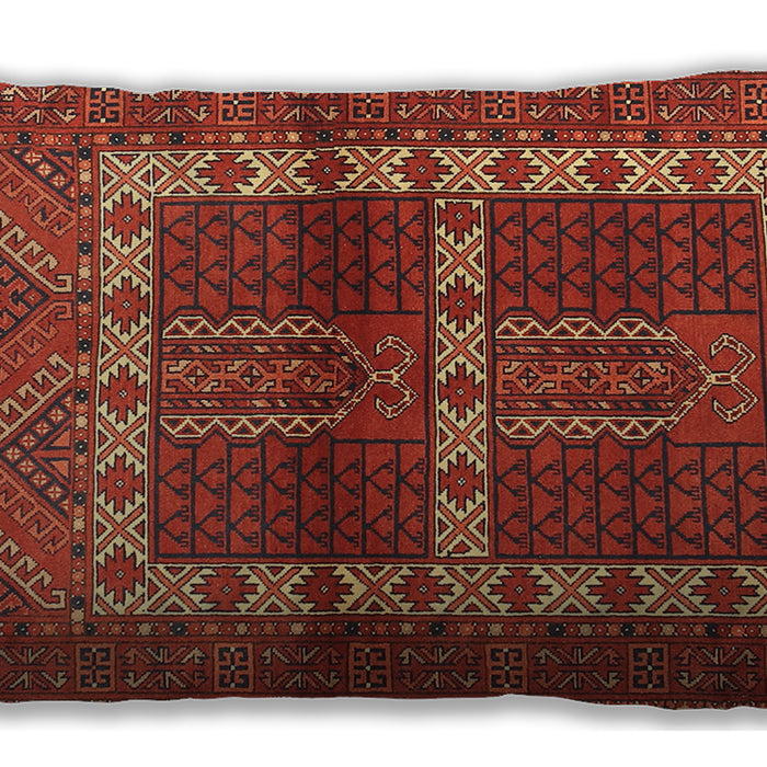 Traditional Classic Rectangular Red Lumbar Throw Pillow, 13 inch by 19 inch, lbtr437