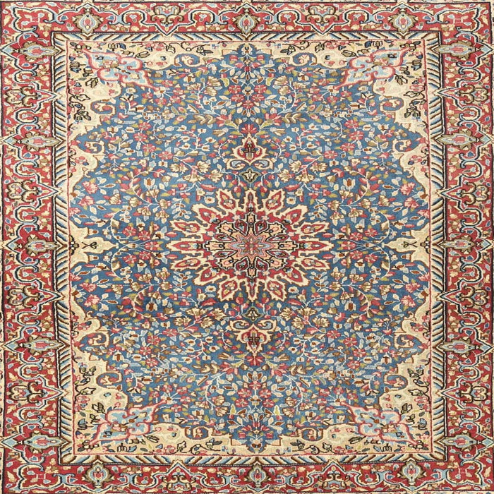 Square Traditional Chestnut Brown Persian Rug, tr4381