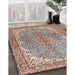 Traditional Chestnut Brown Persian Rug in Family Room, tr4381