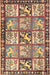 Machine Washable Traditional Brown Red Rug, wshtr4382