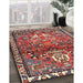 Traditional Camel Brown Persian Rug in Family Room, tr4383