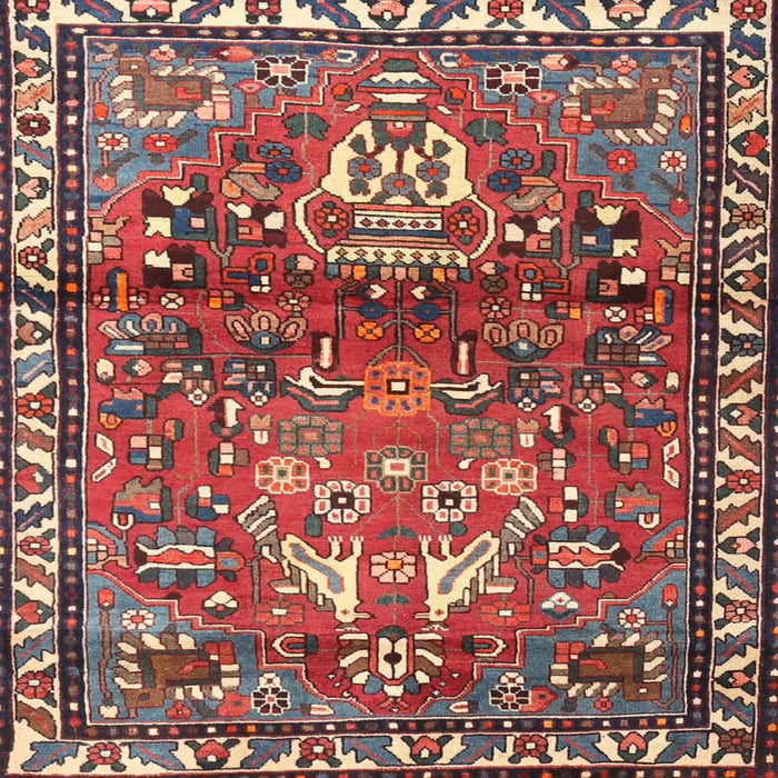 Square Traditional Camel Brown Persian Rug, tr4383