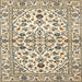 Round Machine Washable Traditional Brown Rug, wshtr4384