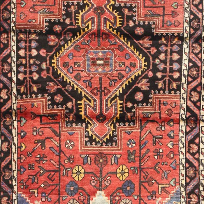 Machine Washable Traditional Saffron Red Rug, wshtr4385