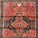 Square Traditional Saffron Red Persian Rug, tr4385