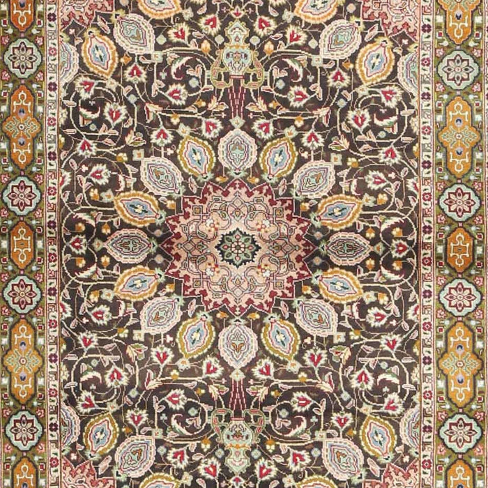Machine Washable Traditional Sienna Brown Rug, wshtr4386