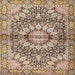 Square Traditional Sienna Brown Persian Rug, tr4386