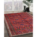 Machine Washable Traditional Chestnut Brown Rug in a Family Room, wshtr4388