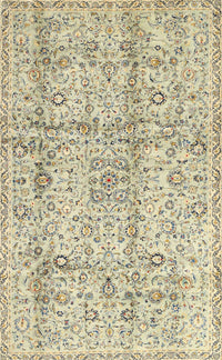 Machine Washable Traditional Khaki Gold Rug, wshtr4389