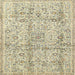 Square Traditional Khaki Gold Persian Rug, tr4389