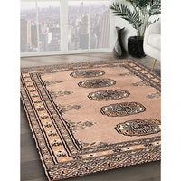 Traditional Chestnut Brown Southwestern Rug, tr438