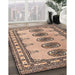Machine Washable Traditional Chestnut Brown Rug in a Family Room, wshtr438