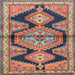 Square Traditional Reddish Brown Persian Rug, tr4390