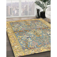 Traditional Dark Almond Brown Animal Rug, tr4391