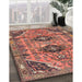 Traditional Brown Red Persian Rug in Family Room, tr4392