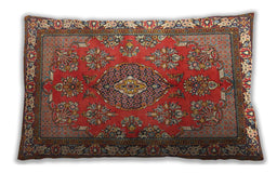Traditional Classic Rectangular Orange Brown Lumbar Throw Pillow, 13 inch by 19 inch, lbtr4393