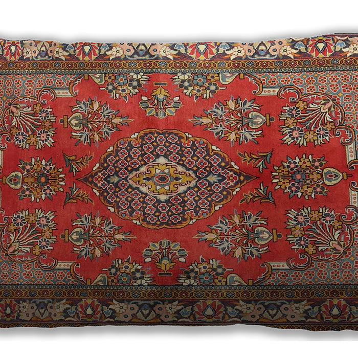 Traditional Classic Rectangular Orange Brown Lumbar Throw Pillow, 13 inch by 19 inch, lbtr4393