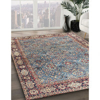 Traditional Sage Green Animal Rug, tr4394