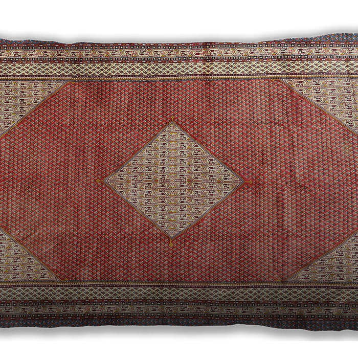 Traditional Classic Rectangular Fire Brick Red Lumbar Throw Pillow, 13 inch by 19 inch, lbtr4395