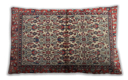 Traditional Classic Rectangular Brown Red Lumbar Throw Pillow, 13 inch by 19 inch, lbtr4396