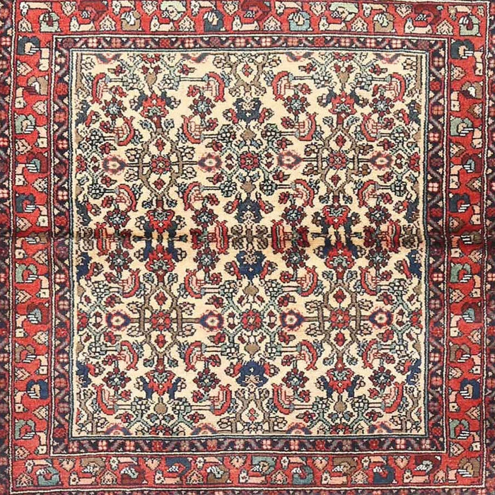 Square Traditional Brown Red Persian Rug, tr4396