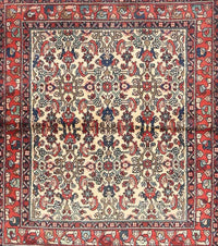 Machine Washable Traditional Brown Red Rug, wshtr4396