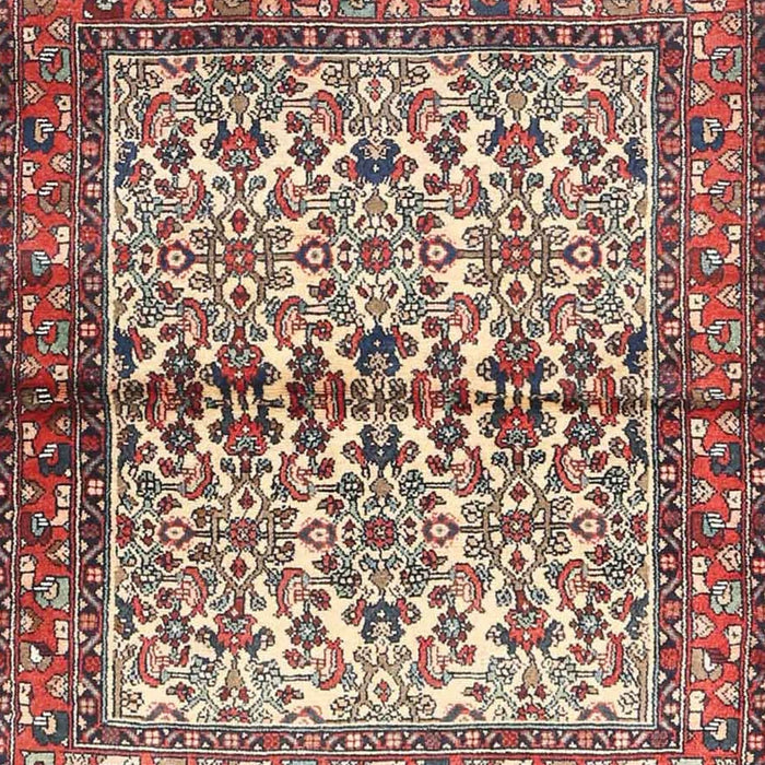 Machine Washable Traditional Brown Red Rug, wshtr4396