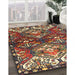 Machine Washable Traditional Saffron Red Rug in a Family Room, wshtr4397