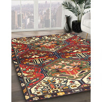 Traditional Saffron Red Persian Rug, tr4397