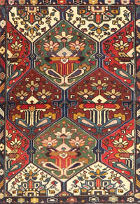 Machine Washable Traditional Saffron Red Rug, wshtr4397