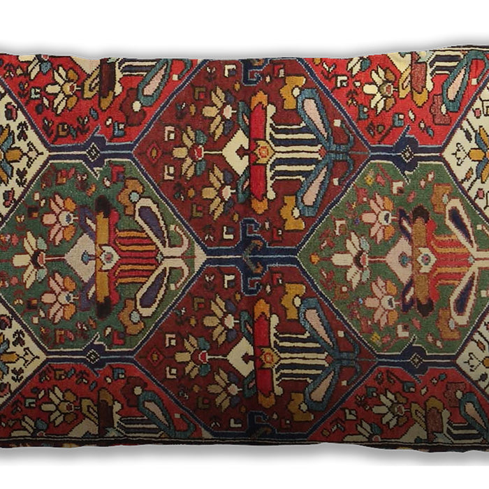 Traditional Classic Rectangular Saffron Red Lumbar Throw Pillow, 13 inch by 19 inch, lbtr4397