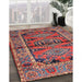 Traditional Fire Brick Red Persian Rug in Family Room, tr4399
