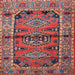 Square Traditional Fire Brick Red Persian Rug, tr4399