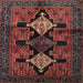 Round Machine Washable Traditional Brown Rug, wshtr43