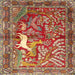 Square Traditional Brown Persian Rug, tr4402