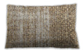 Traditional Classic Rectangular Dark Almond Brown Lumbar Throw Pillow, 13 inch by 19 inch, lbtr4404