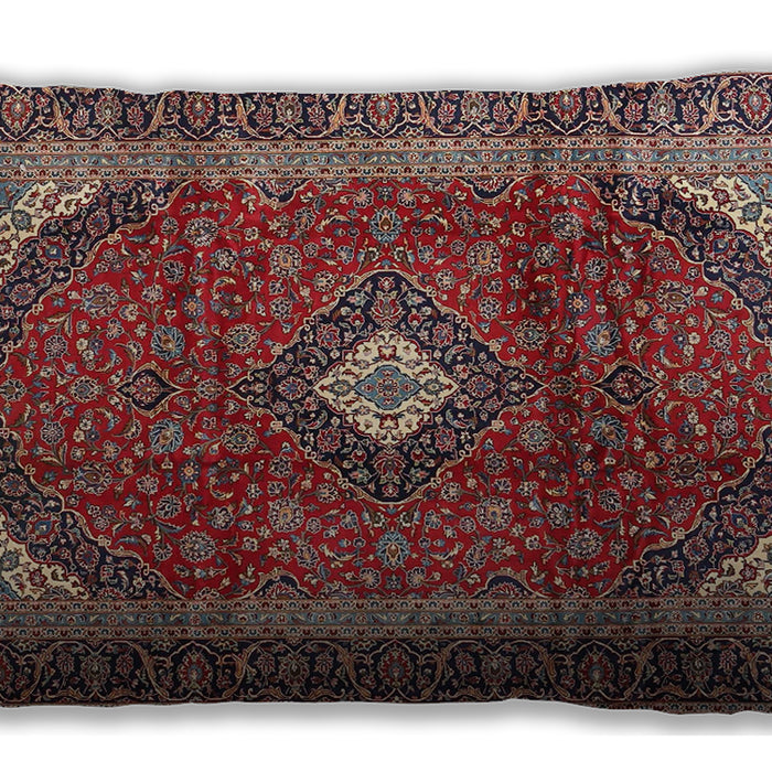 Traditional Classic Rectangular Saffron Red Lumbar Throw Pillow, 13 inch by 19 inch, lbtr4405