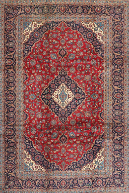 Machine Washable Traditional Saffron Red Rug, wshtr4405