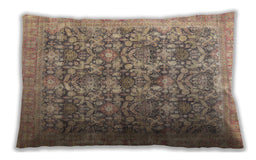 Traditional Classic Rectangular Dark Gold Brown Lumbar Throw Pillow, 13 inch by 19 inch, lbtr4406