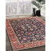 Machine Washable Traditional Vermilion Red Rug in a Family Room, wshtr4407