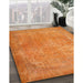 Machine Washable Traditional Dark Orange Rug in a Family Room, wshtr4408