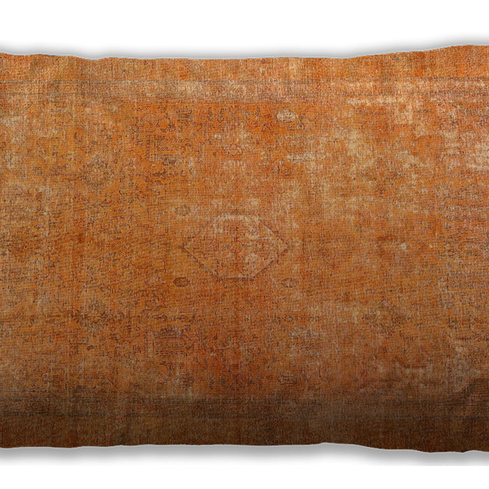 Traditional Classic Rectangular Dark Orange Lumbar Throw Pillow, 13 inch by 19 inch, lbtr4408